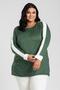 Imagem de Blusa Feminina Plus Size Malha Suede Mangas Morcego - Serena