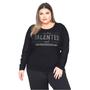 Imagem de Blusa Feminina Plus Size Manga Longa Estampada Blusinha Soltinha Camiseta Social