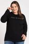 Imagem de Blusa Feminina Plus Size Manga Longa Visco Estampada "Find joy in the ordinary" - Serena