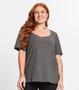 Imagem de Blusa Feminina Plus Size Secret Glam Cinza