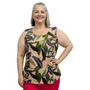 Imagem de Blusa Feminina Plus Size Senhora Bata Regata Estampada