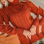 Imagem de Blusa Feminina Quente Tricot Grosso Gola Cacharrel Outono Inverno Confortável e Aconchegante Moda 2025 Social Elegante