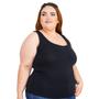 Imagem de Blusa Feminina Regata Plus Size Básica Decote Redondo Lisa