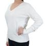 Imagem de Blusa Feminina Seiki ML Tricot Branco - 83035