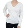 Imagem de Blusa Feminina Seiki ML Tricot Branco - 83035