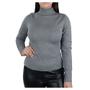 Imagem de Blusa Feminina Seiki Tricot Gola Alta Cinza - 83040