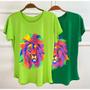 Imagem de Blusa feminina t-shirt leâo colors fashion