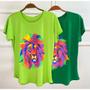 Imagem de Blusa feminina t-shirt leâo colors moda fashion