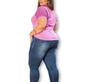 Imagem de Blusa feminina T-shirt pluss size manga e bolso paetê