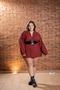 Imagem de Blusa feminina xadrez plus size longa manga comprida festa junina feminino moda blogueira