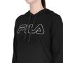 Imagem de Blusa Fila com Capuz Outline Basic Preta e Branca