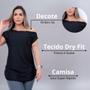 Imagem de Blusa Fitness Feminina Dry Fit Ombro Só Seca Rápido para Academia e Exercícios