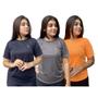 Imagem de Blusa Fitness Kit 03 Dryfit Caminhada Academia Corrida