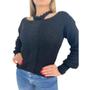 Imagem de Blusa Frio Feminino Tricot Lançamento Blogueira Gola Tranças