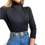 Imagem de Blusa Gola Alta Cacharrel Tricot Básica Inverno