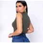 Imagem de Blusa gola alta feminina sem manga malha viscose feminina