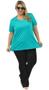 Imagem de Blusa Gola V Longa Mullet Plus Size Feminino Tapa Bubum