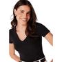 Imagem de Blusa Hering Básica Decote V Com Elastano