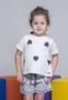 Imagem de Blusa Infantil Feminina GAN-K Estampa Corações Cor: CremeTamanho:3Modelo:GKBL03