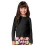 Imagem de Blusa Infantil Feminina Kukiê Canelada ML Preta - 70496