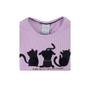 Imagem de Blusa Infantil Feminina lunender Canelada Gatinhos Lilas