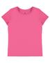 Imagem de Blusa Infantil Feminina Rosa Gola Redonda Básica Algodão Malwee