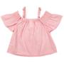 Imagem de Blusa Infantil Look Jeans Xadrez Rosa