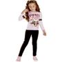 Imagem de Blusa Infantil Menina Em Cotton Ursinha Rosa Serelepe