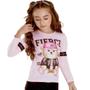 Imagem de Blusa Infantil Menina Em Cotton Ursinha Rosa Serelepe