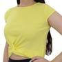 Imagem de Blusa Infanto Juvenil Feminina Alakazoo Cropped Happiness Amarela - 39927