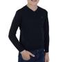 Imagem de Blusa Infanto Juvenil Masculina Ogochi Tricot Gola V Preta - 005006