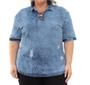 Imagem de Blusa Jeans Feminina Bata Jeans Plus Camisa Feminina Casual