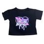 Imagem de Blusa Kuromi Hello Kitty My Melody Blusinha Camiseta Cropped Feminino Baby Look Sf418 BM