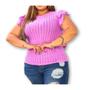 Imagem de Blusa laise plus size manga 2 babados moda feminina