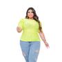 Imagem de Blusa laise plus size manga curta bufante moda feminina casual