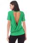 Imagem de Blusa Malha com Decote U e Abertura nas Costas Verde Light - GG - Veste do 46 ao 48