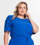 Imagem de Blusa Manga Curta Feminina Plus Size Secret Glam Azul