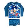 Imagem de Blusa Manga Longa e Sunga Infantil Proteção Solar Uv50+ Menino Praia Piscina 8-10