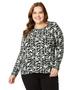 Imagem de Blusa  manga longa estampada plus size g1 ao g5 malwee