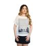 Imagem de Blusa Manga Morcego Curta Martingale Crepe Estampa Venice