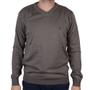 Imagem de Blusa Masculina Highstil Tricot Gola V Mescla Café - 0102