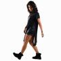 Imagem de Blusa Max Estonada Estampada Longline Com Fendas Moda Rock