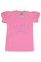 Imagem de Blusa Menina Strass Coroa Rosa Claro