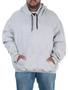 Imagem de Blusa Moletom Com Capuz e Bolso Canguru Plus Size Cinza