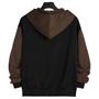 Imagem de Blusa Moletom de Zíper Com Capuz e Bolso Canguru 2 Cores Estilo Casual Masculino Liso