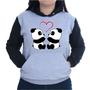 Imagem de Blusa Moletom Feminino Canguru Flanelado Casual 2 Panda