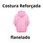 Imagem de Blusa Moletom Feminino Flanelado Inverno Frio com Capuz
