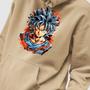 Imagem de Blusa Moletom Genuine Grit Masculino Estampado Algodão 30.1 Dragon Ball Z Goku Saiyajin Azul