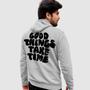 Imagem de Blusa Moletom Genuine Grit Masculino Estampado Algodão 30.1 Good Things Take Time