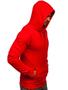 Imagem de Blusa Moletom Masculina Com Capuz e Bolsos Canguru Liso - Vermelho